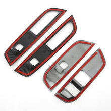 Load image into Gallery viewer, 4Pcs/Set Carbon Fiber Car Window Switch Panel Trims Decorative Interior Parts Frame Mouldings Accessories For MG 4 MG4 EV Mulan 2023
