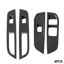 Load image into Gallery viewer, 4Pcs/Set Carbon Fiber Car Window Switch Panel Trims Decorative Interior Parts Frame Mouldings Accessories For MG 4 MG4 EV Mulan 2023
