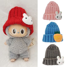 Load image into Gallery viewer, Doll Woolen Hat for Dollhouse Miniature 15cm Labubu Color Match Hat Kawaii Cute Doll Accessories Kids Girls Toys
