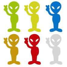 Load image into Gallery viewer, Car Sticker Personality Fashion Alien Peace Highly Reflective Warning for Motorcycle Vinyl Decals Accessories Sunscreen

