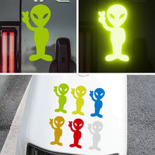 Load image into Gallery viewer, Car Sticker Personality Fashion Alien Peace Highly Reflective Warning for Motorcycle Vinyl Decals Accessories Sunscreen
