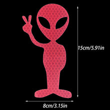 Load image into Gallery viewer, Car Sticker Personality Fashion Alien Peace Highly Reflective Warning for Motorcycle Vinyl Decals Accessories Sunscreen
