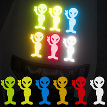 Load image into Gallery viewer, Car Sticker Personality Fashion Alien Peace Highly Reflective Warning for Motorcycle Vinyl Decals Accessories Sunscreen
