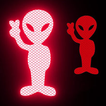 Load image into Gallery viewer, Car Sticker Personality Fashion Alien Peace Highly Reflective Warning for Motorcycle Vinyl Decals Accessories Sunscreen
