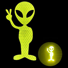 Load image into Gallery viewer, Car Sticker Personality Fashion Alien Peace Highly Reflective Warning for Motorcycle Vinyl Decals Accessories Sunscreen
