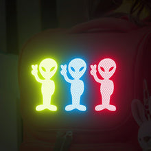 Load image into Gallery viewer, Car Sticker Personality Fashion Alien Peace Highly Reflective Warning for Motorcycle Vinyl Decals Accessories Sunscreen
