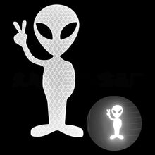 Load image into Gallery viewer, Car Sticker Personality Fashion Alien Peace Highly Reflective Warning for Motorcycle Vinyl Decals Accessories Sunscreen
