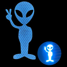 Load image into Gallery viewer, Car Sticker Personality Fashion Alien Peace Highly Reflective Warning for Motorcycle Vinyl Decals Accessories Sunscreen
