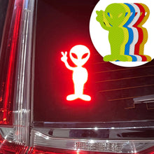 Load image into Gallery viewer, Car Sticker Personality Fashion Alien Peace Highly Reflective Warning for Motorcycle Vinyl Decals Accessories Sunscreen
