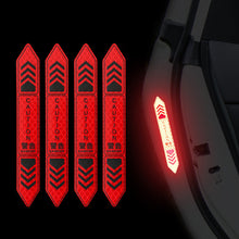 Load image into Gallery viewer, 4Pcs/Set Car Door Stickers Night Safety Reflective Warning Tape Door Stickers Decorative Stickers Car Reflective Strip Auto Accessories
