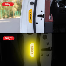 Load image into Gallery viewer, 4Pcs/Set Car Door Stickers Night Safety Reflective Warning Tape Door Stickers Decorative Stickers Car Reflective Strip Auto Accessories
