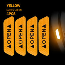 Load image into Gallery viewer, 4Pcs/Set Car Door Stickers Night Safety Reflective Warning Tape Door Stickers Decorative Stickers Car Reflective Strip Auto Accessories

