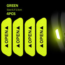 Load image into Gallery viewer, 4Pcs/Set Car Door Stickers Night Safety Reflective Warning Tape Door Stickers Decorative Stickers Car Reflective Strip Auto Accessories
