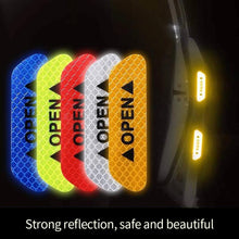Load image into Gallery viewer, 4Pcs/Set Car Door Stickers Night Safety Reflective Warning Tape Door Stickers Decorative Stickers Car Reflective Strip Auto Accessories
