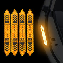 Load image into Gallery viewer, 4Pcs/Set Car Door Stickers Night Safety Reflective Warning Tape Door Stickers Decorative Stickers Car Reflective Strip Auto Accessories
