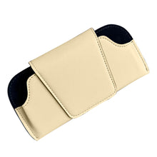 Load image into Gallery viewer, Car Sun Visor Glasses Case Auto Leather Glasses Holder Sunglasses Clip Card Ticket Holder Multi-Function Car Interior Storage
