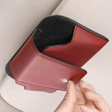 Load image into Gallery viewer, Car Sun Visor Glasses Case Auto Leather Glasses Holder Sunglasses Clip Card Ticket Holder Multi-Function Car Interior Storage
