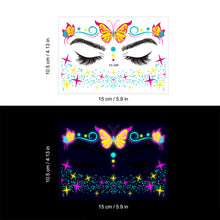 Load image into Gallery viewer, Fluorescent Love Graffiti Flower Arm Face Tattoo Sticker Waterproof Lover Lip Print Arm Sweatproof Tattoo Stickers

