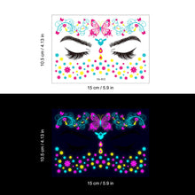 Load image into Gallery viewer, Fluorescent Love Graffiti Flower Arm Face Tattoo Sticker Waterproof Lover Lip Print Arm Sweatproof Tattoo Stickers
