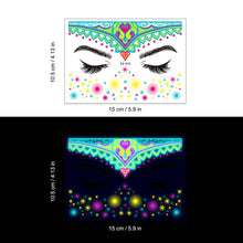 Load image into Gallery viewer, Fluorescent Love Graffiti Flower Arm Face Tattoo Sticker Waterproof Lover Lip Print Arm Sweatproof Tattoo Stickers

