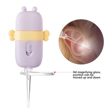 Load image into Gallery viewer, Luminescent Ear Digging Spoon Children Silicone Tape Lamp Soft Head Child Pain Prevention Tweezers Magnifying Visual Cleaner
