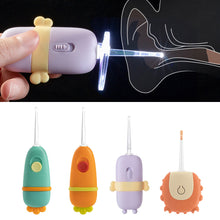 Load image into Gallery viewer, Luminescent Ear Digging Spoon Children Silicone Tape Lamp Soft Head Child Pain Prevention Tweezers Magnifying Visual Cleaner
