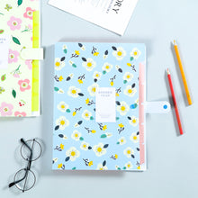 Load image into Gallery viewer, A4 Multi-Layers Folder Dutton File Bag File Bag Floral Six/Eight Cells Organ Bag Large Capacity Korean Simple Office Stationery
