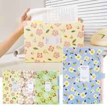 Load image into Gallery viewer, A4 Multi-Layers Folder Dutton File Bag File Bag Floral Six/Eight Cells Organ Bag Large Capacity Korean Simple Office Stationery
