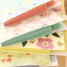Load image into Gallery viewer, A4 Multi-Layers Folder Dutton File Bag File Bag Floral Six/Eight Cells Organ Bag Large Capacity Korean Simple Office Stationery
