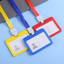 Load image into Gallery viewer, Lanyards ID Card Holder Bank Bus Pass Card Case Cover Bank Credit Card Holder Strap Cardholder Student Office Supplies
