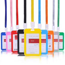 Load image into Gallery viewer, Lanyards ID Card Holder Bank Bus Pass Card Case Cover Bank Credit Card Holder Strap Cardholder Student Office Supplies
