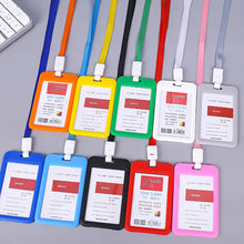 Load image into Gallery viewer, Lanyards ID Card Holder Bank Bus Pass Card Case Cover Bank Credit Card Holder Strap Cardholder Student Office Supplies
