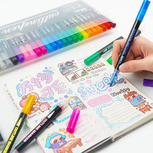 Load image into Gallery viewer, 8/12/24 Pcs Metallic Marker Pens Art Line Pen Outline Marker Highlighter Pen For Manga Crafts Scrapbooking School Stationery Supplies
