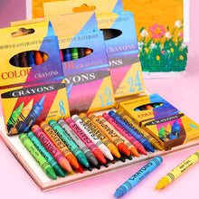 Load image into Gallery viewer, 6/12/18/24 Colors Pen Shape Crayons Non Dirty Hand Washable Safe Non-Toxic for kids Baby Toddler Gift Early Education Tools
