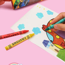Load image into Gallery viewer, 6/12/18/24 Colors Pen Shape Crayons Non Dirty Hand Washable Safe Non-Toxic for kids Baby Toddler Gift Early Education Tools
