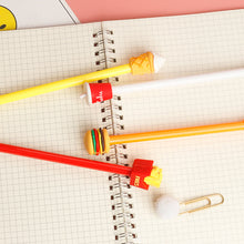 Load image into Gallery viewer, 0.5mm Cute Hamburger Chips Design Erasable Pen Students Blue Black Gel Pens Kids Learning Stationery Office Supplies
