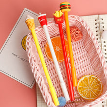 Load image into Gallery viewer, 0.5mm Cute Hamburger Chips Design Erasable Pen Students Blue Black Gel Pens Kids Learning Stationery Office Supplies
