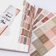 Load image into Gallery viewer, 5/6 Sheets Bible Index Label Sticker Self-adhesive Paper Tabs Bible Index Tabs for Study Read Bookmark Stickers Study Tool
