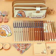 Load image into Gallery viewer, Large Capacity Fashion Capybara Cat Oxford Pencil Bag Cloth Cosmetic Storage Bag Retro Student Stationery School Supplies
