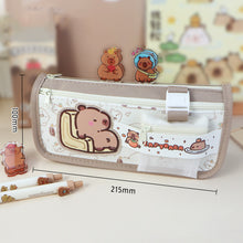 Load image into Gallery viewer, Large Capacity Fashion Capybara Spaceman Oxford Pencil Bag Cloth Cosmetic Storage Bag Retro Student Stationery School Supplies
