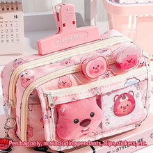Load image into Gallery viewer, Large Capacity Fashion Capybara Oxford Pencil Bag Cloth Cosmetic Storage Bag Retro Student Stationery School Supplies
