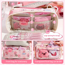 Load image into Gallery viewer, Large Capacity Fashion Capybara Oxford Pencil Bag Cloth Cosmetic Storage Bag Retro Student Stationery School Supplies

