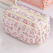 Load image into Gallery viewer, Large Capacity Fashion Capybara Oxford Pencil Bag Cloth Cosmetic Storage Bag Retro Student Stationery School Supplies
