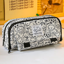 Load image into Gallery viewer, Large Capacity Fashion Oxford Pencil Bag Cloth Cosmetic Storage Bag Retro Student Stationery School Supplies
