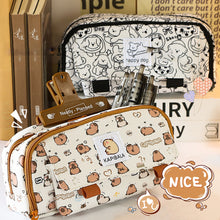 Load image into Gallery viewer, Large Capacity Fashion Oxford Pencil Bag Cloth Cosmetic Storage Bag Retro Student Stationery School Supplies
