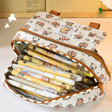 Load image into Gallery viewer, Large Capacity Fashion Oxford Pencil Bag Cloth Cosmetic Storage Bag Retro Student Stationery School Supplies
