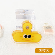 Load image into Gallery viewer, 3PCS Ins Cute Cartoon Acrylic Clamp Paper Clips Ticket Holder Paper Documents Organizer Student School Office Supplies
