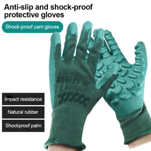 Load image into Gallery viewer, 1Pair Latex Bead Anti-Slip Shock-Proof Yarn Protective Gloves Electric Drill Mine Construction Workers Wear-Resistant Protective Gloves
