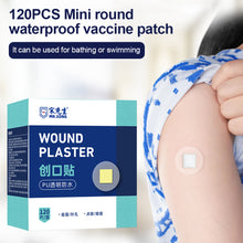 Load image into Gallery viewer, 1BOX/120PCS Vaccine Adhesive Bandage Waterproof Breathable Acne Small Wound Spot Mole Pinhole Protective Patch Bath Swimming Round Waterproof Woundplast For Children
