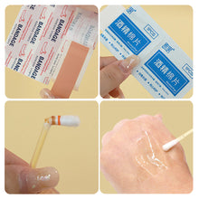 Load image into Gallery viewer, Portable 4-IN-1 Emergency Disinfection Kit Disposable Alcohol Pad Waterproof Sticker Iodophor Cotton Swab Alcohol Swab Outdoor Camping Trip First Aid Supplies
